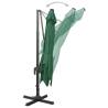 Cantilever Umbrella with LED Lights - 300 cm Green