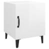 High Gloss White Bedside Cabinets - 2 pcs for Elegant Interiors