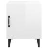 High Gloss White Bedside Cabinets - 2 pcs for Elegant Interiors