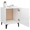 High Gloss White Bedside Cabinets - 2 pcs for Elegant Interiors