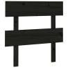 Stylish Black Bed Headboard - Solid Pine Wood 93.5x3x81 cm