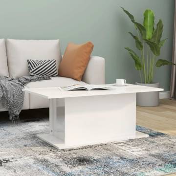 High Gloss White Coffee Table - Stylish & Durable | Hipomarket