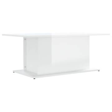 High Gloss White Coffee Table - Stylish & Durable | Hipomarket