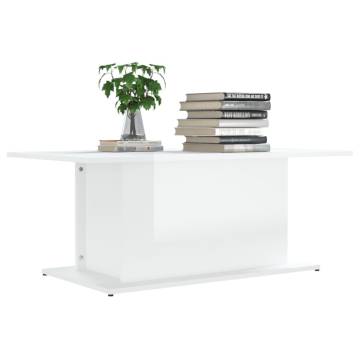 High Gloss White Coffee Table - Stylish & Durable | Hipomarket