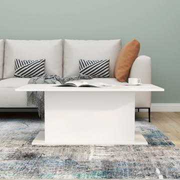 High Gloss White Coffee Table - Stylish & Durable | Hipomarket