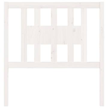 Stylish White Solid Pine Wood Headboard - 96x4x100 cm