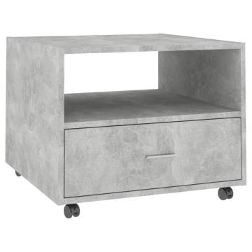 Concrete Grey Coffee Table - Stylish & Practical (55x55x40 cm)