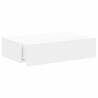 Stylish White TV Cabinet with LED Lights - 60x35x15.5 cm