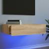 TV Cabinet with LED Lights Sonoma Oak 60x35x15.5 cm Colour sonoma oak Quantity in Package 1 Width 60 cm 