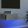 TV Cabinet with LED Lights Concrete Grey 60x35x15.5 cm Colour concrete grey Quantity in Package 1 Width 60 cm 