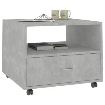 Concrete Grey Coffee Table - Stylish & Practical (55x55x40 cm)