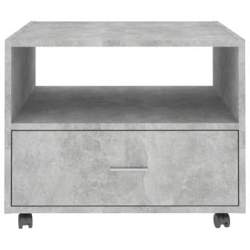 Concrete Grey Coffee Table - Stylish & Practical (55x55x40 cm)