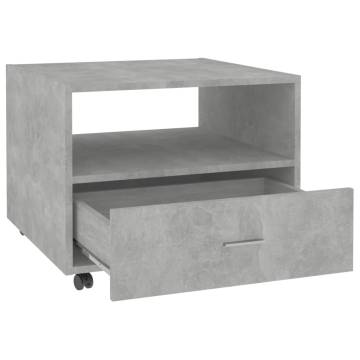 Concrete Grey Coffee Table - Stylish & Practical (55x55x40 cm)