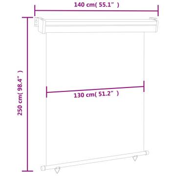 Balcony Side Awning 140x250 cm Blue - Stylish Privacy Solution