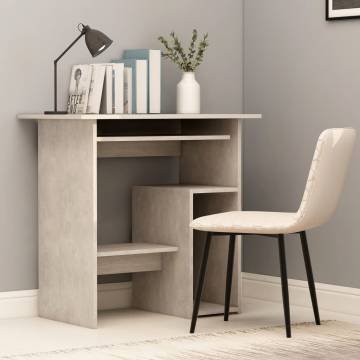 Modern Concrete Grey Desk - Compact Design for Workspaces