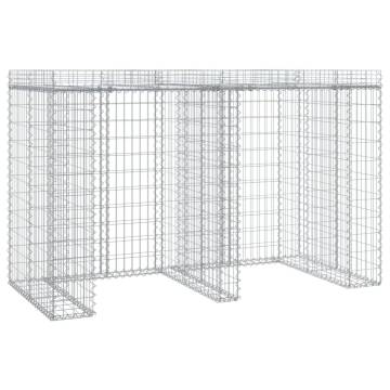 Gabion Wall for Garbage Bin - 192x91x120 cm Galvanised Iron