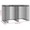 Gabion Wall for Garbage Bin - 192x91x120 cm Galvanised Iron