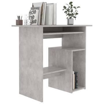 Modern Concrete Grey Desk - Compact Design for Workspaces