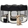 Foldable Dog Playpen with Carrying Bag Black 125x125x61 cm Colour black Size 125 x 125 x 61 cm Quantity in Package 1 