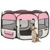 Foldable Dog Playpen with Carrying Bag Pink 125x125x61 cm Colour pink Size 125 x 125 x 61 cm Quantity in Package 1 