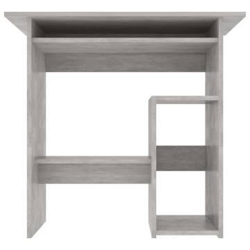 Modern Concrete Grey Desk - Compact Design for Workspaces