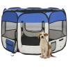 Foldable Dog Playpen with Carrying Bag Blue 90x90x58 cm Colour blue Size 90 x 90 x 58 cm Quantity in Package 1 