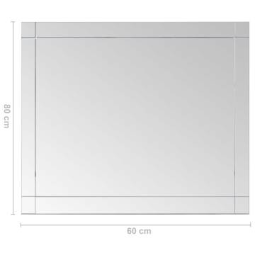 Wall Mirror 80x60 cm - Modern Glass Design | HipoMarket