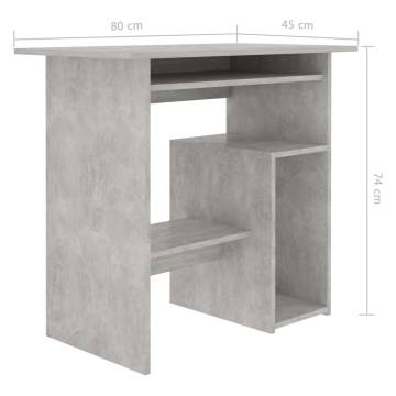 Modern Concrete Grey Desk - Compact Design for Workspaces