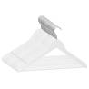 20 pcs Non-slip White Hardwood Clothes Hanger Set | HipoMarket