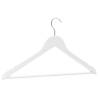 20 pcs Non-slip White Hardwood Clothes Hanger Set | HipoMarket