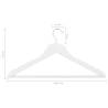 20 pcs Non-slip White Hardwood Clothes Hanger Set | HipoMarket