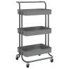 3-Tier Kitchen Trolley Grey - Sturdy & Stylish Storage Solution