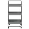 3-Tier Kitchen Trolley Grey - Sturdy & Stylish Storage Solution