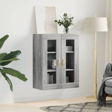 Wall Mounted Cabinet Grey Sonoma - Stylish Storage Solution