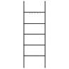 Stylish 5-Tier Black Towel Rack Ladder - 58x175 cm Iron