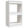 Elegant White Book Cabinet - Solid Pinewood Storage Solution