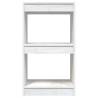 Elegant White Book Cabinet - Solid Pinewood Storage Solution