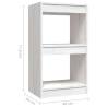 Elegant White Book Cabinet - Solid Pinewood Storage Solution