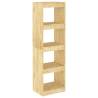 Stylish Pinewood Book Cabinet Room Divider | 40x30x135.5 cm