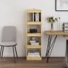 Stylish Pinewood Book Cabinet Room Divider | 40x30x135.5 cm