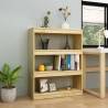 Book Cabinet/Room Divider 100x30x103 cm Solid Pinewood Colour natural Quantity in Package 1 Height 103 cm Width 100 cm 