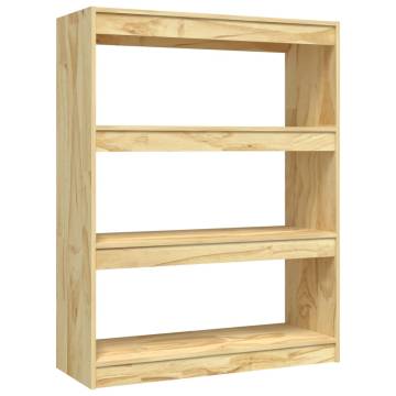 Solid Pinewood Book Cabinet/Room Divider - 100x30x103 cm