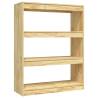 Solid Pinewood Book Cabinet/Room Divider - 100x30x103 cm