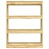 Solid Pinewood Book Cabinet/Room Divider - 100x30x103 cm