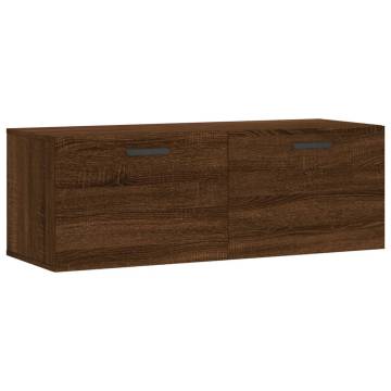 Brown Oak Wall Cabinet - Stylish Storage Solution (100x36.5 cm)