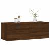 Brown Oak Wall Cabinet - Stylish Storage Solution (100x36.5 cm)