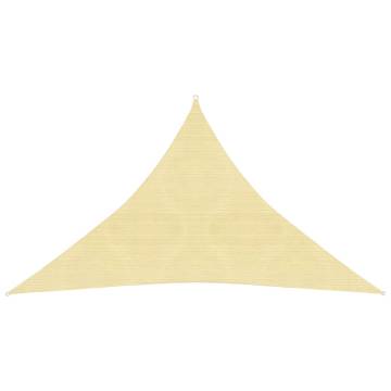 Beige HDPE Sunshade Sail 3x3x4.2m - 90% UV Protection