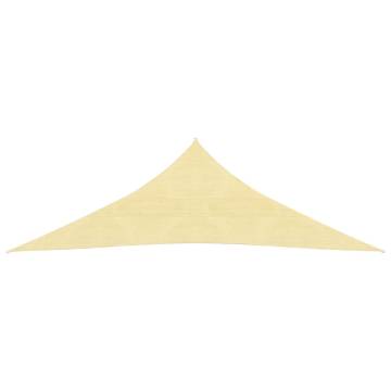 Beige HDPE Sunshade Sail 3x3x4.2m - 90% UV Protection