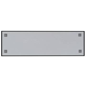 Wall-Mounted Magnetic Board Black 100x30 cm - Durable Glass