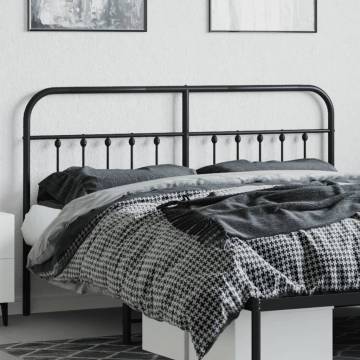 Metal Headboard Black 180 cm - Stylish & Sturdy Design